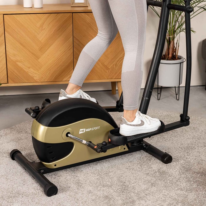 Plataformas antideslizantes en el orbitrek magnético HS-003C Focus dorado