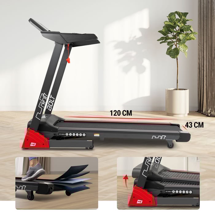 Cinta de correr Bolt con una cinta de 43 x 120 cm