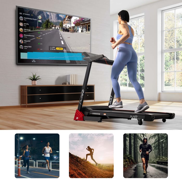 El progreso del entrenamiento se puede observar en la pantalla de la tableta, smartphone o televisor.