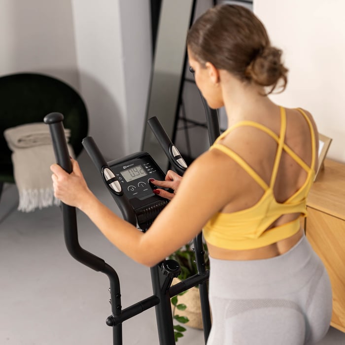 Computadora de entrenamiento multifuncional del orbitrek magnético HS-003C Focus dorado