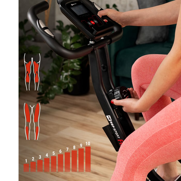 Sistema de ajuste de resistencia simple y cómodo en la bicicleta X-bike HS-3030X Apeks