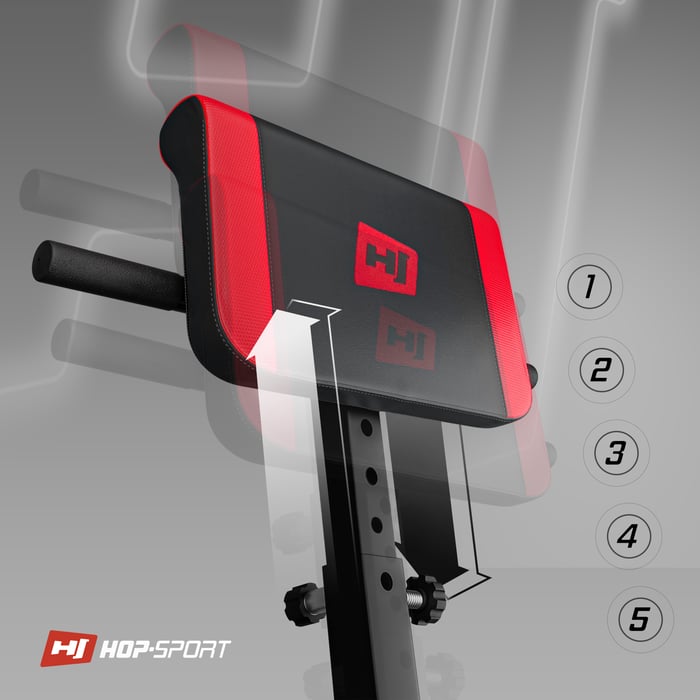 Ajuste del soporte de cadera en el banco romano HS-1016 de la marca Hop-sport
