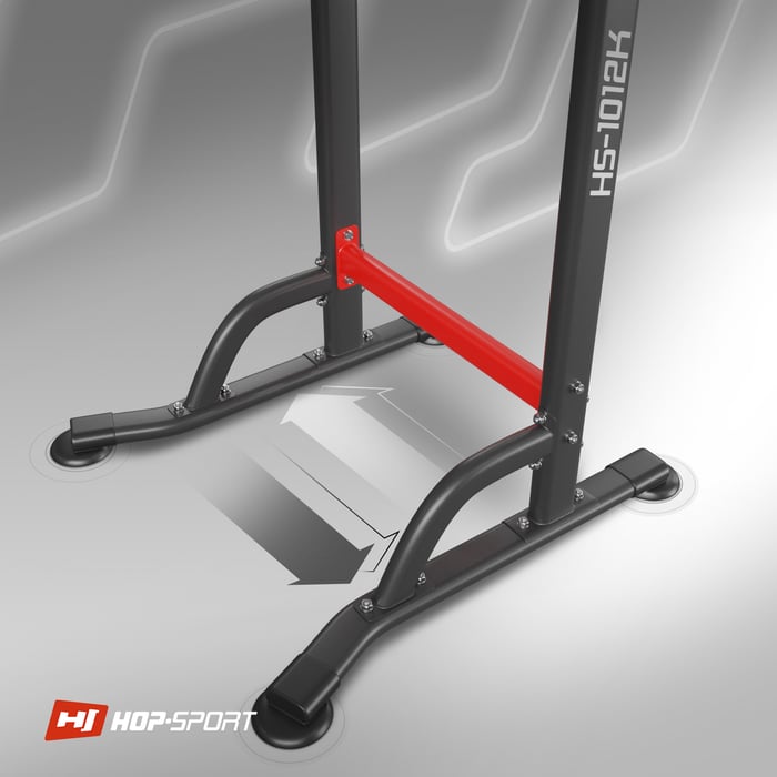 Acercamiento a la base estable en las barras de entrenamiento HS-1012K de la marca Hop-Sport