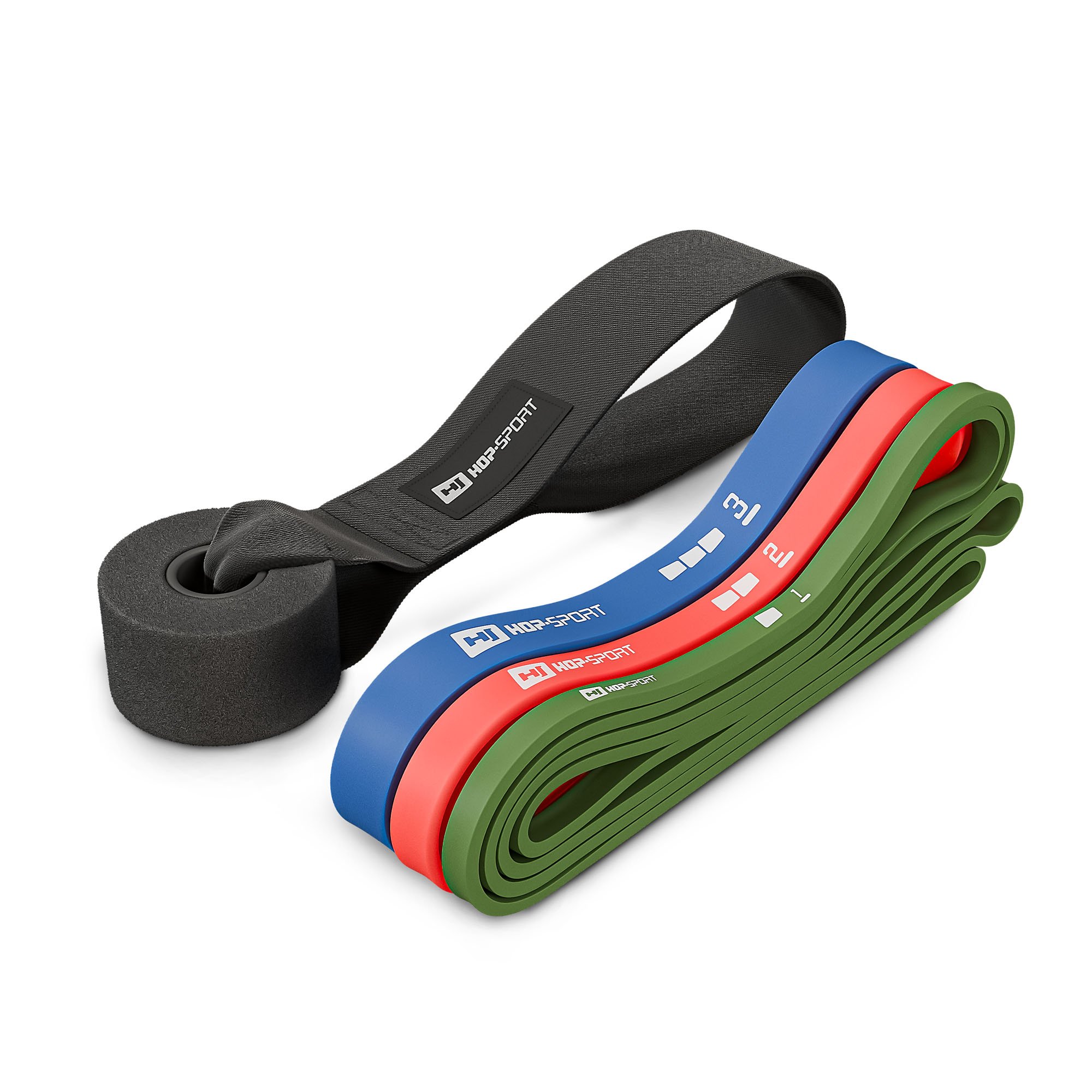 Juego de bandas con anclaje para puerta con resistencia de hasta 29kg de la marca Hop-Sport