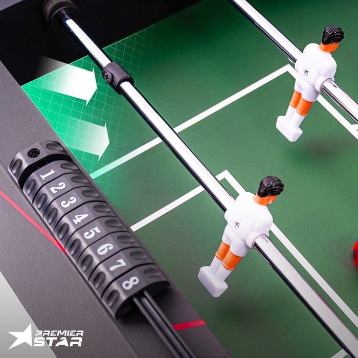 El futbolín Sector tiene esquinas del campo de juego perfiladas