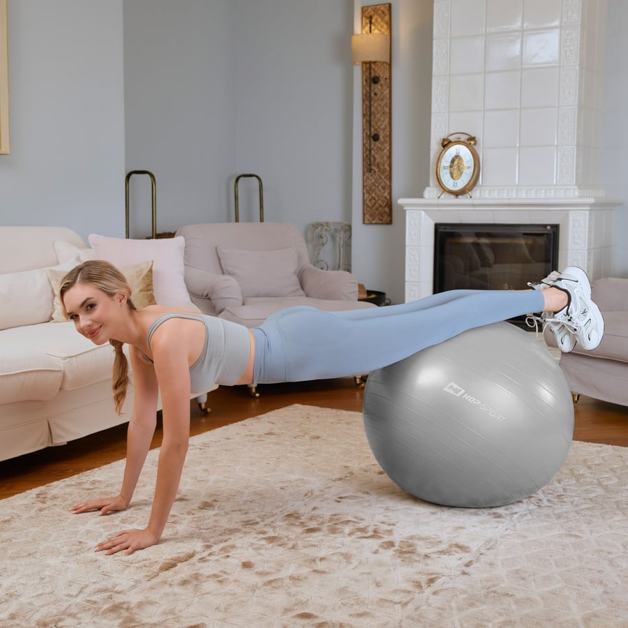 Yoga ball 65cm HS-R065YB - grey - 3