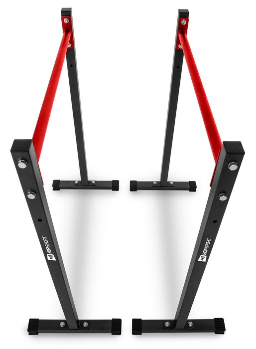 Barras ajustables HS-1001k presentadas con guantes de la marca Hop-Sport