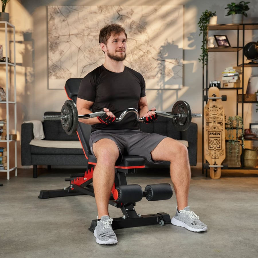 Zestaw hantli żeliwnych, gryfy