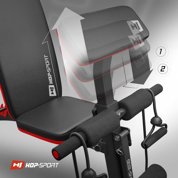 rango de ajuste del predicador del banco HS-1035 de la marca Hop-Sport