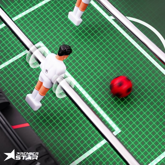 El futbolín Sector está hecho de componentes duraderos con atención al detalle