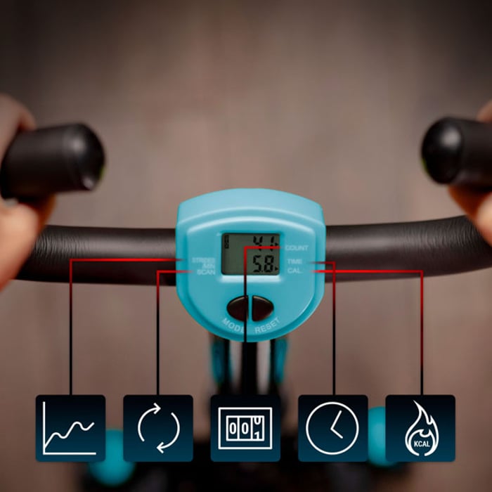 Computadora de entrenamiento al alcance de la vista en el stepper giratorio con columna HS-055S Noble azul