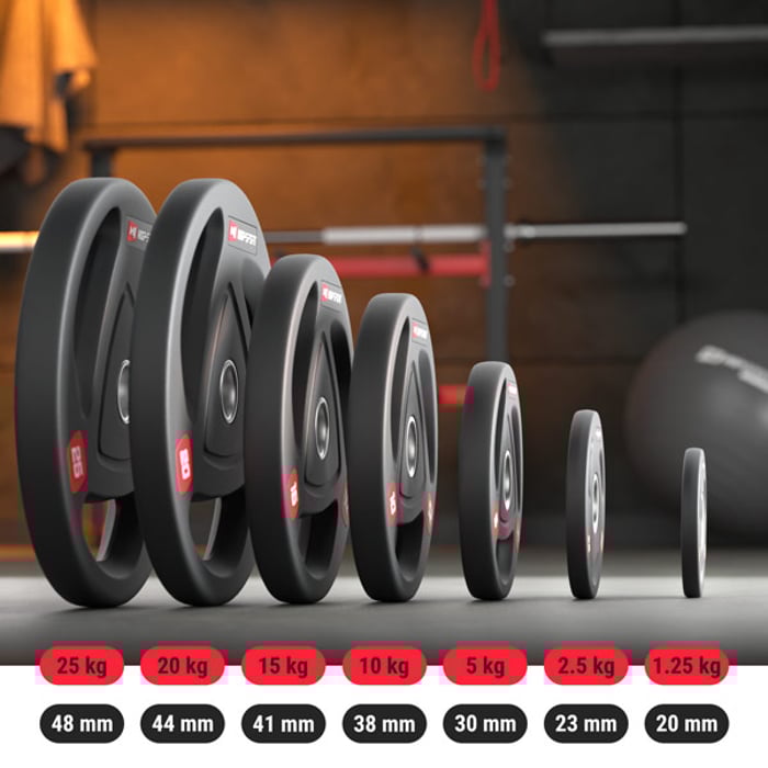 Oferta completa de pesas olímpicas de la marca Hop-sport