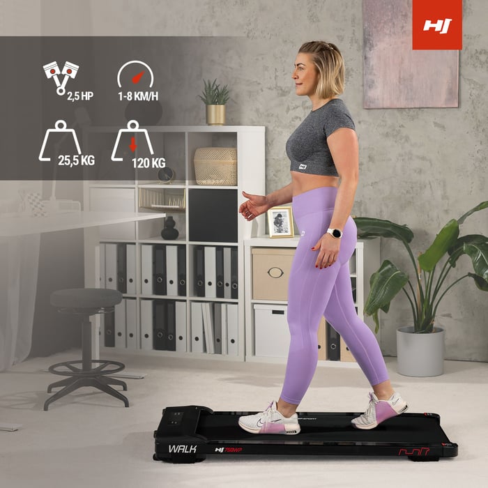 La cinta de correr HS-750WP Walk es un equipo de fitness compacto