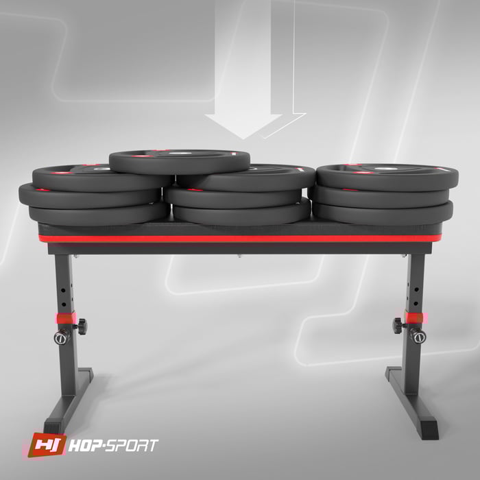Estructura resistente del banco plano de la marca Hop-sport