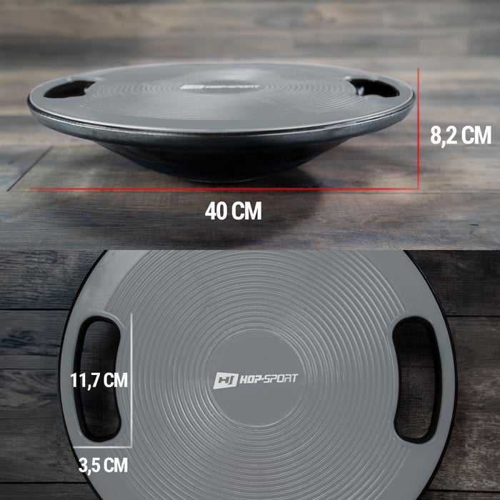 dimensiones del disco de equilibrio gris de la marca Hop-Sport