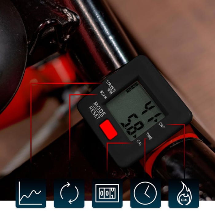 Parámetros de entrenamiento con el stepper HS-045s Slim rojo