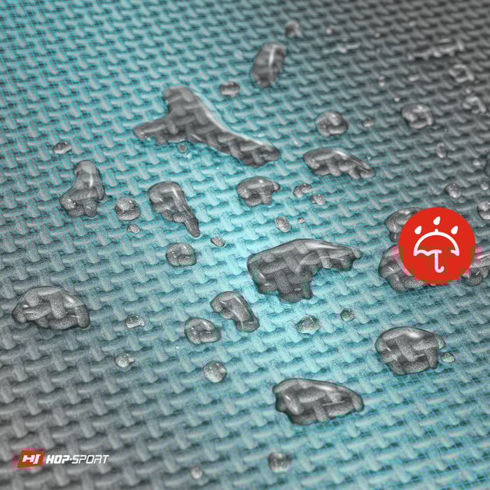 Gotas de agua sobre la esterilla Hop-Sport