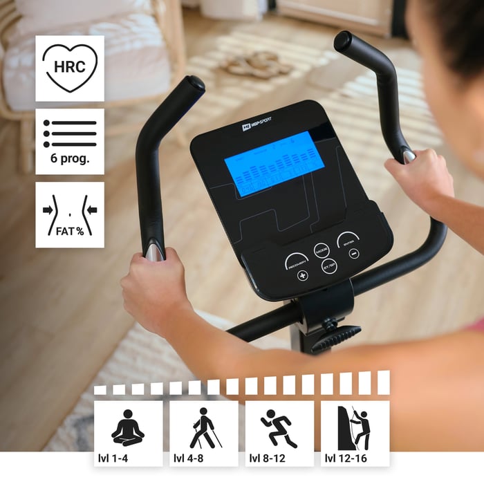 Bicicleta estática HS-005H Host roja con regulación electrónica de resistencia