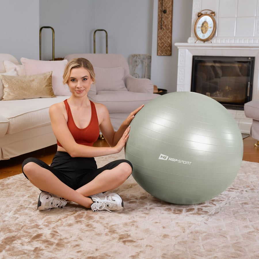 Yoga ball 85cm HS-R085YB - sage - 4