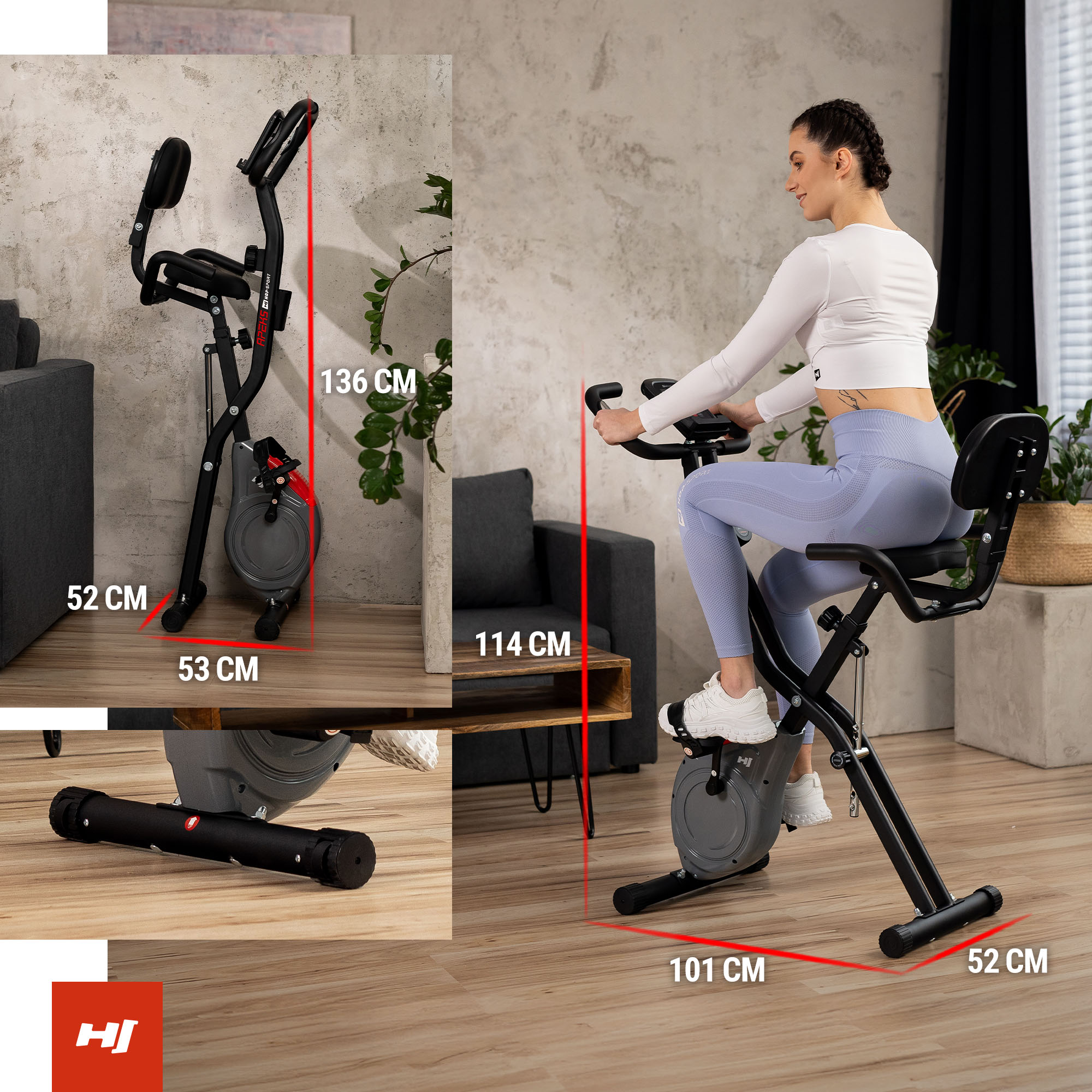 Almacenamiento conveniente de la bicicleta HS-3030X Apeks gris