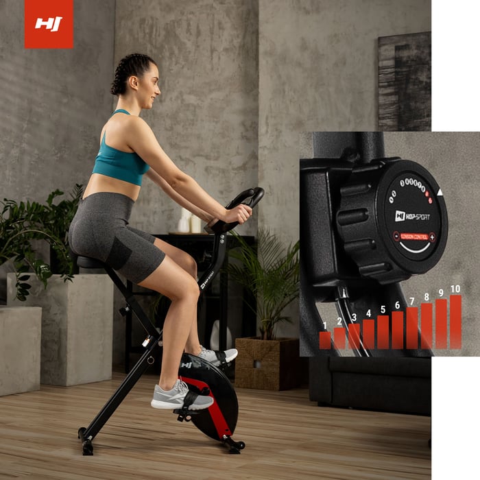 Ajuste de resistencia simple y cómodo en la bicicleta Hop-Sport Quest