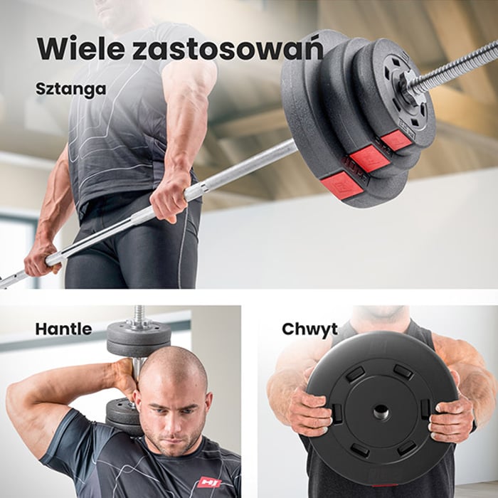 Chico realizando ejercicios con pesas de betún Hop-sport