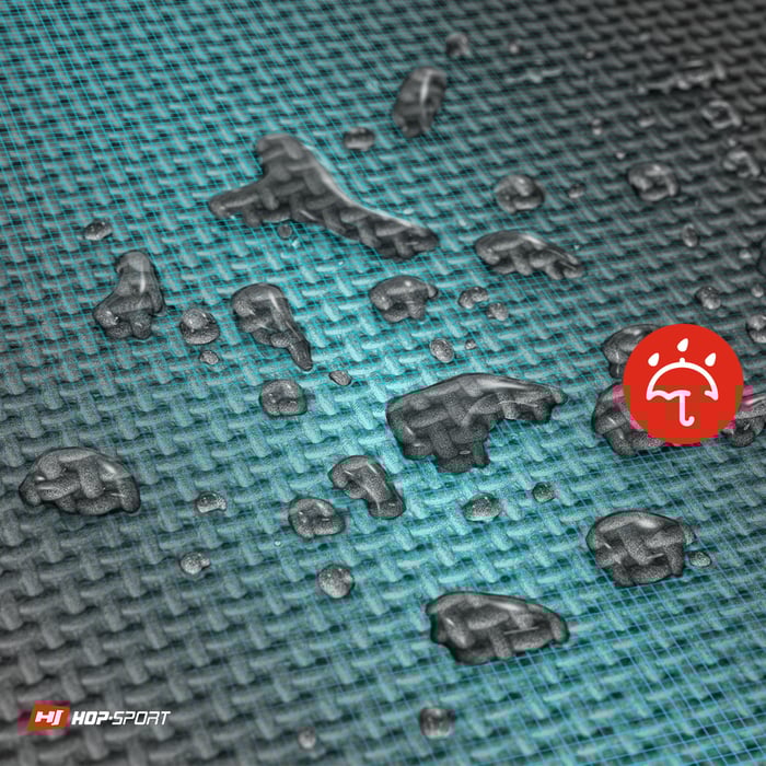 Gotas de agua en la mata Hop-Sport