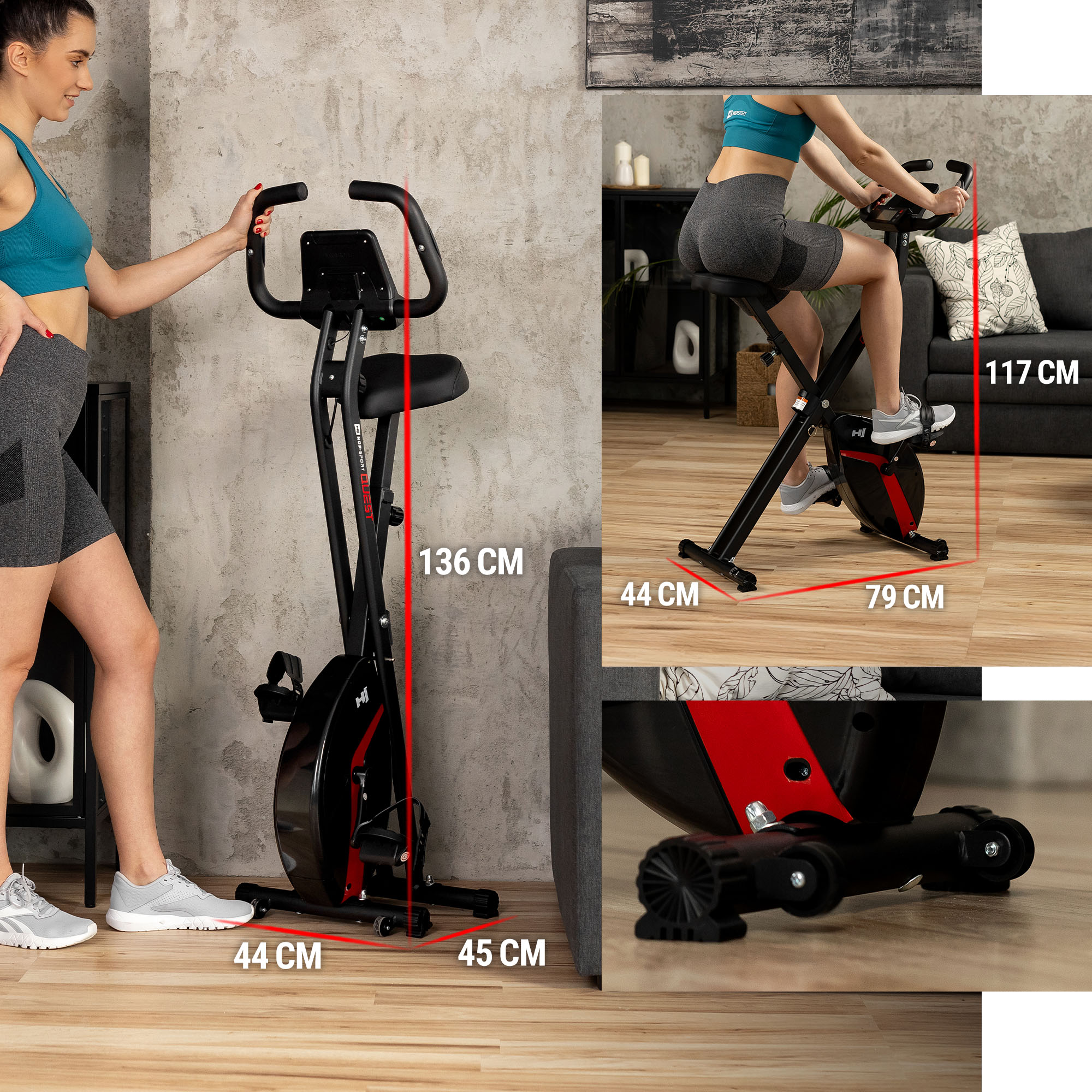 Bicicleta compacta HS-3020X con función de plegado