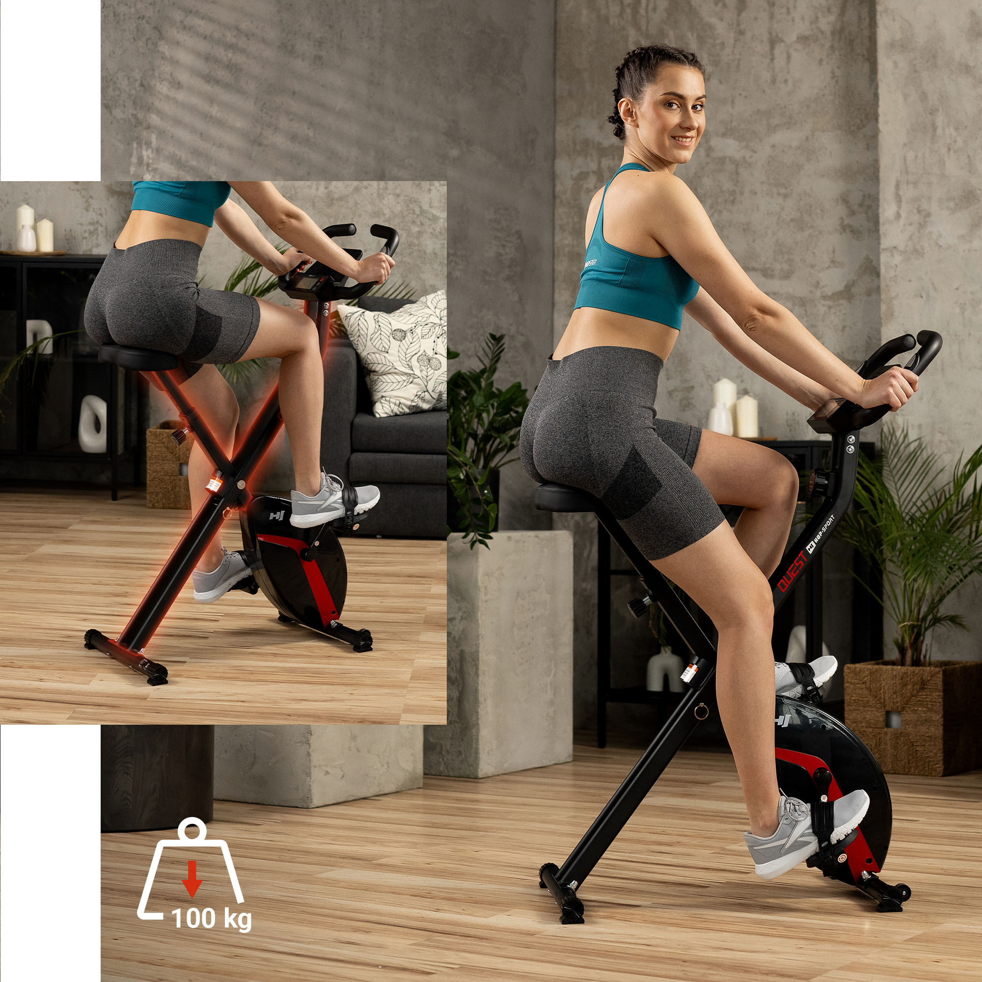 Estructura estable de la bicicleta plegable X-bike HS-3020X Quest