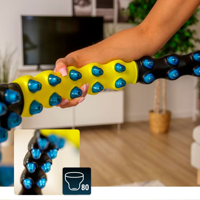 Acercamiento a las bolas magnéticas en el hula-hop HS-080HH de la marca Hop-sport