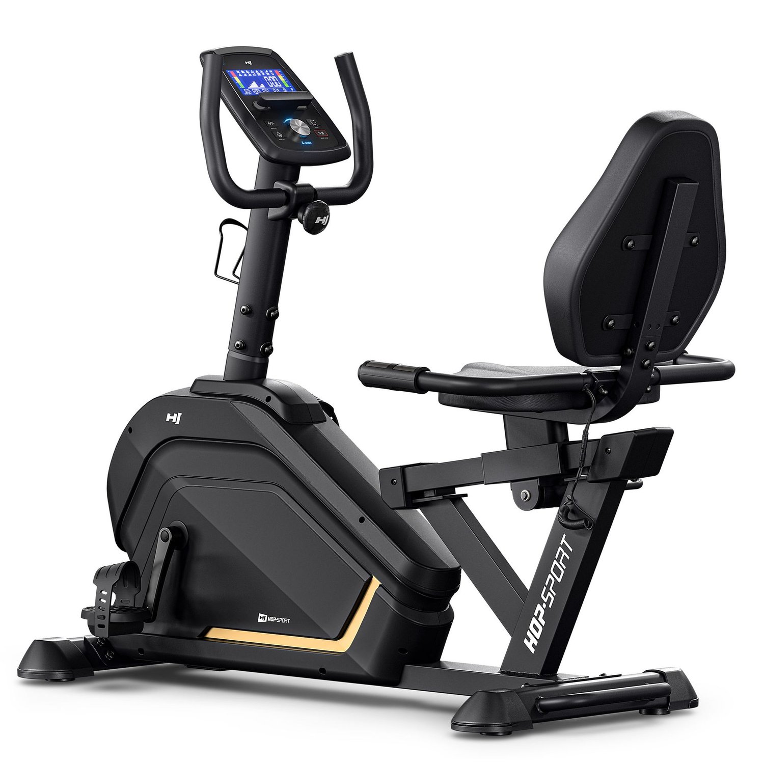 Bicicleta reclinada electromagnética HS-120L Ravel Negra