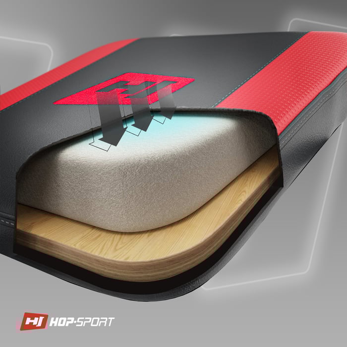 Sección del respaldo en el equipo deportivo de la marca Hop-sport