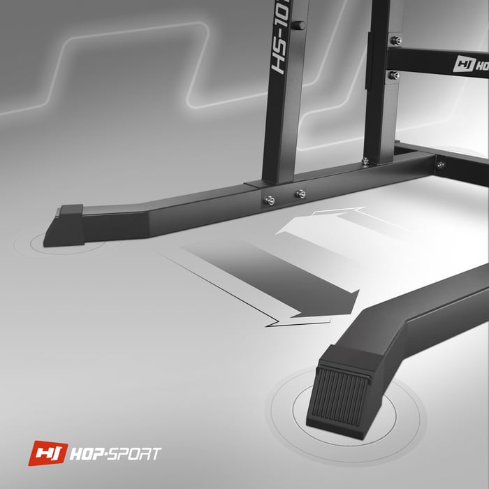 Cerca de la base estable en las barras de entrenamiento HS-1018K de la marca Hop-Sport