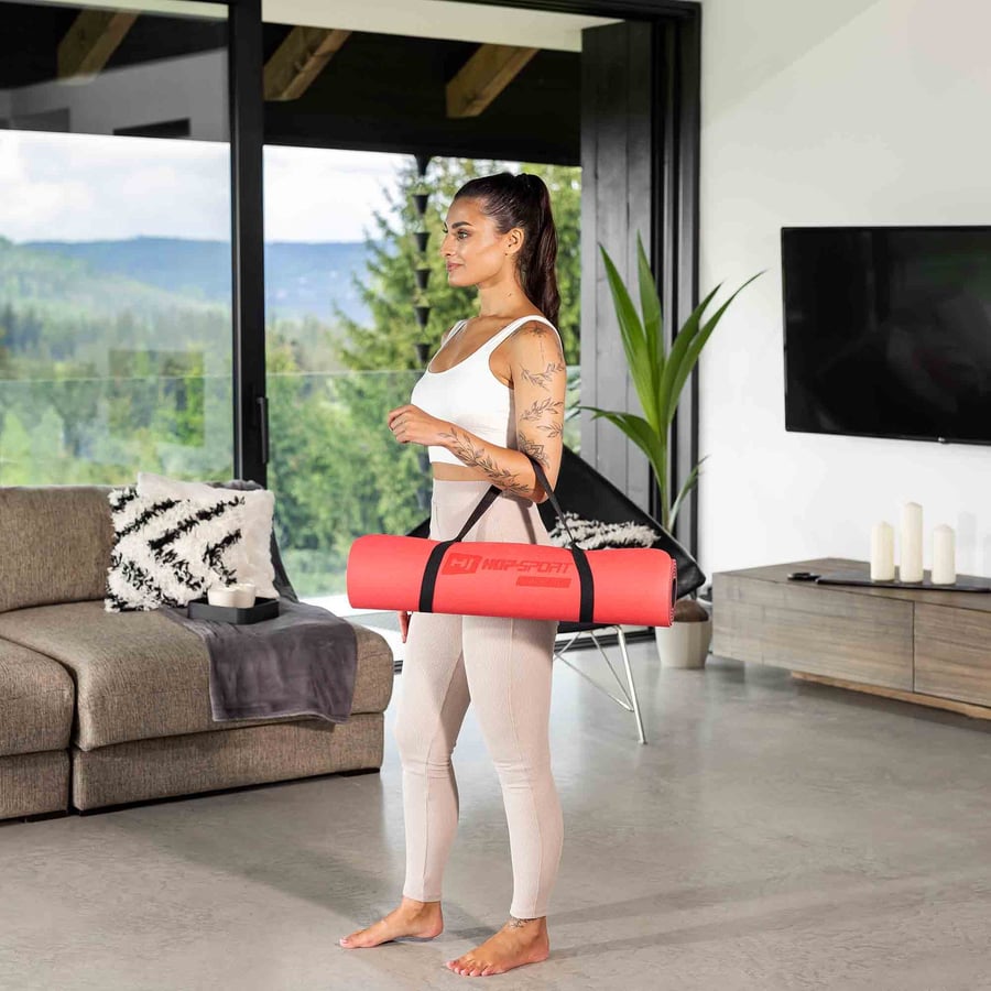 Mata fitness TPE 0,6 cm czerwon