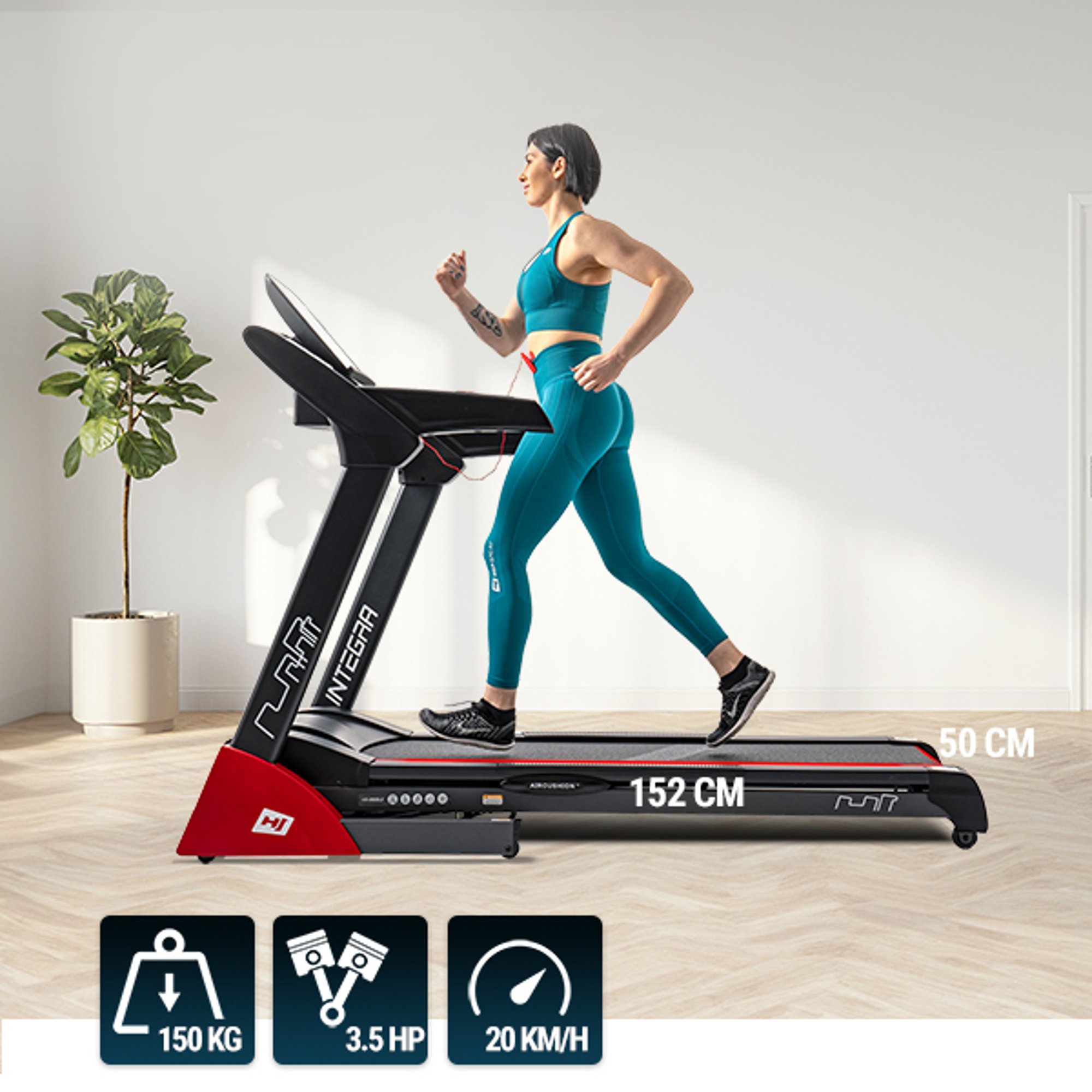 La cinta Integra tiene un motor DC de 3.5 HP