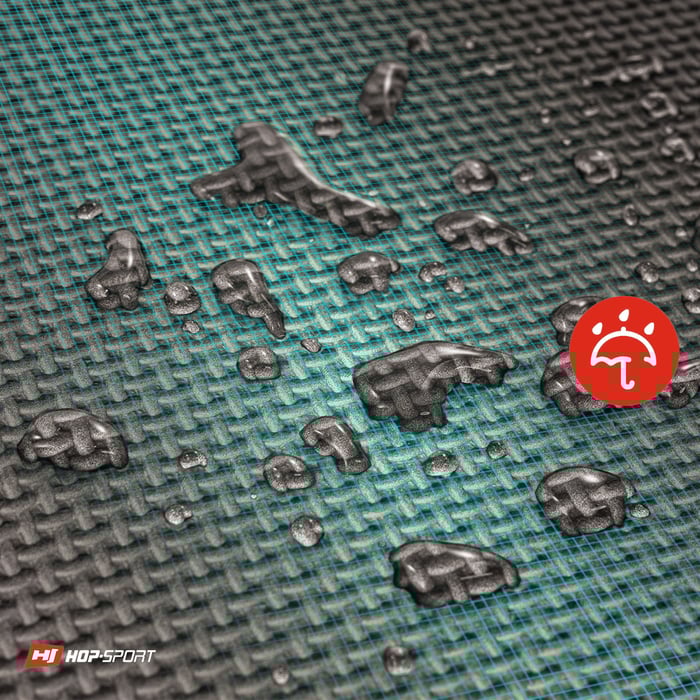 Gotas de agua en la estera Hop-Sport