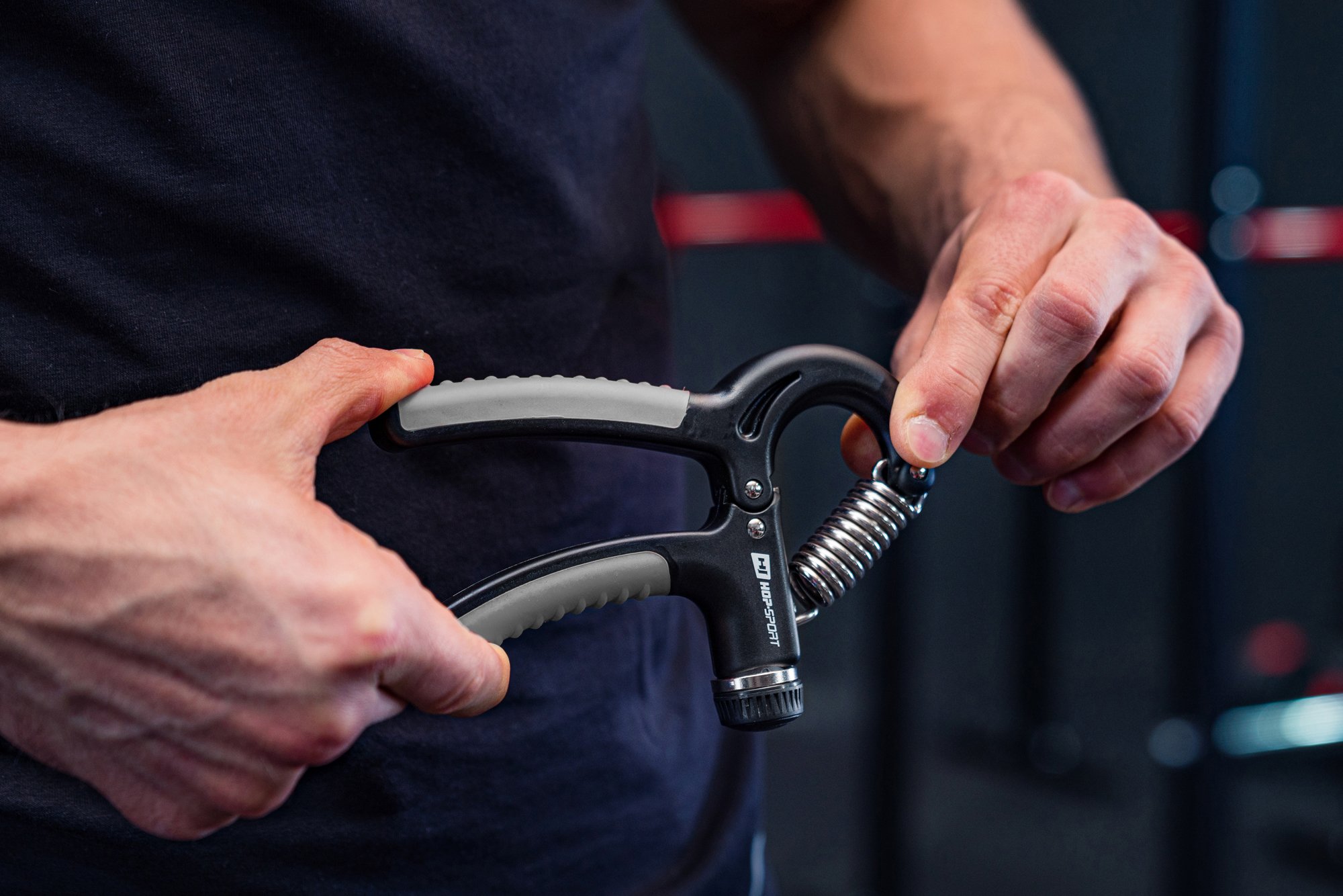 Resorte ajustando la resistencia en el apretador negro-gris 5-60kg