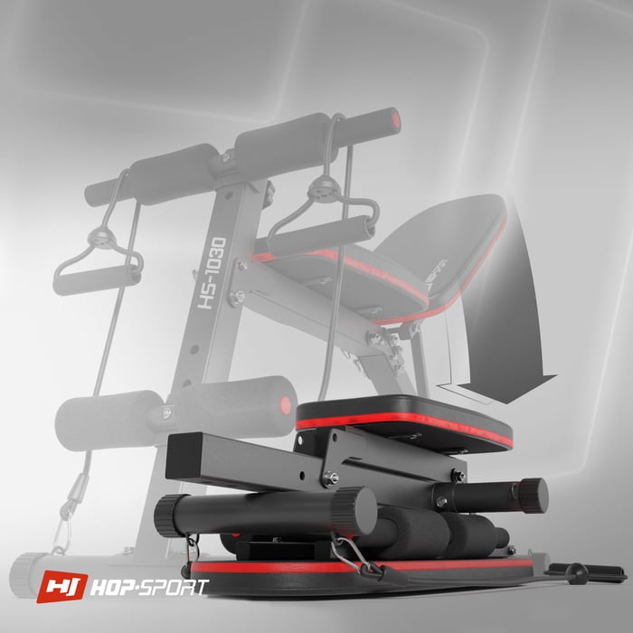 Posibilidad de plegado del banco de entrenamiento HS-1030 de la marca Hop-sport