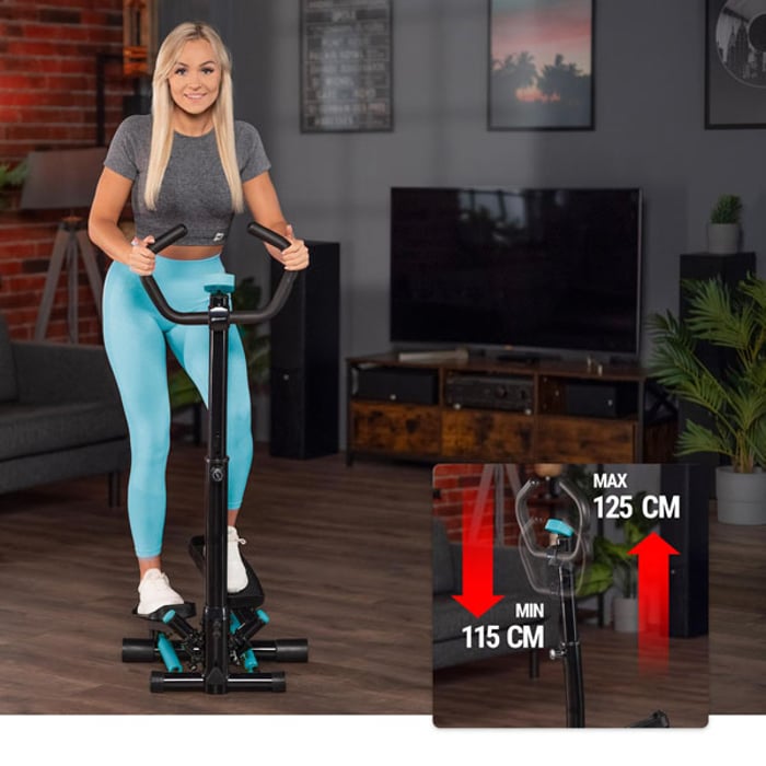 Entrenamiento cómodo con el stepper giratorio Noble HS-055S azul